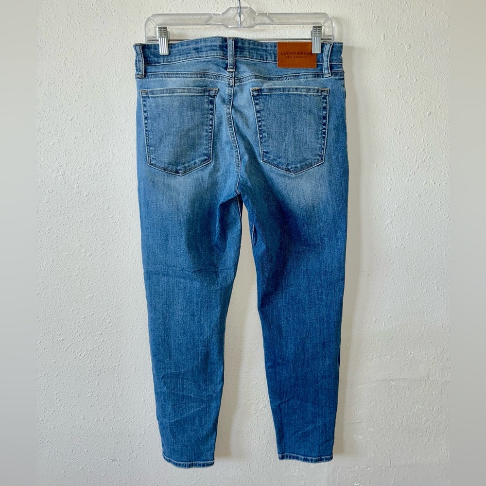 Lucky Brand Stella stretchy low rise skinny denim blue ankle jeans size 10/30 - Picture 2 of 13